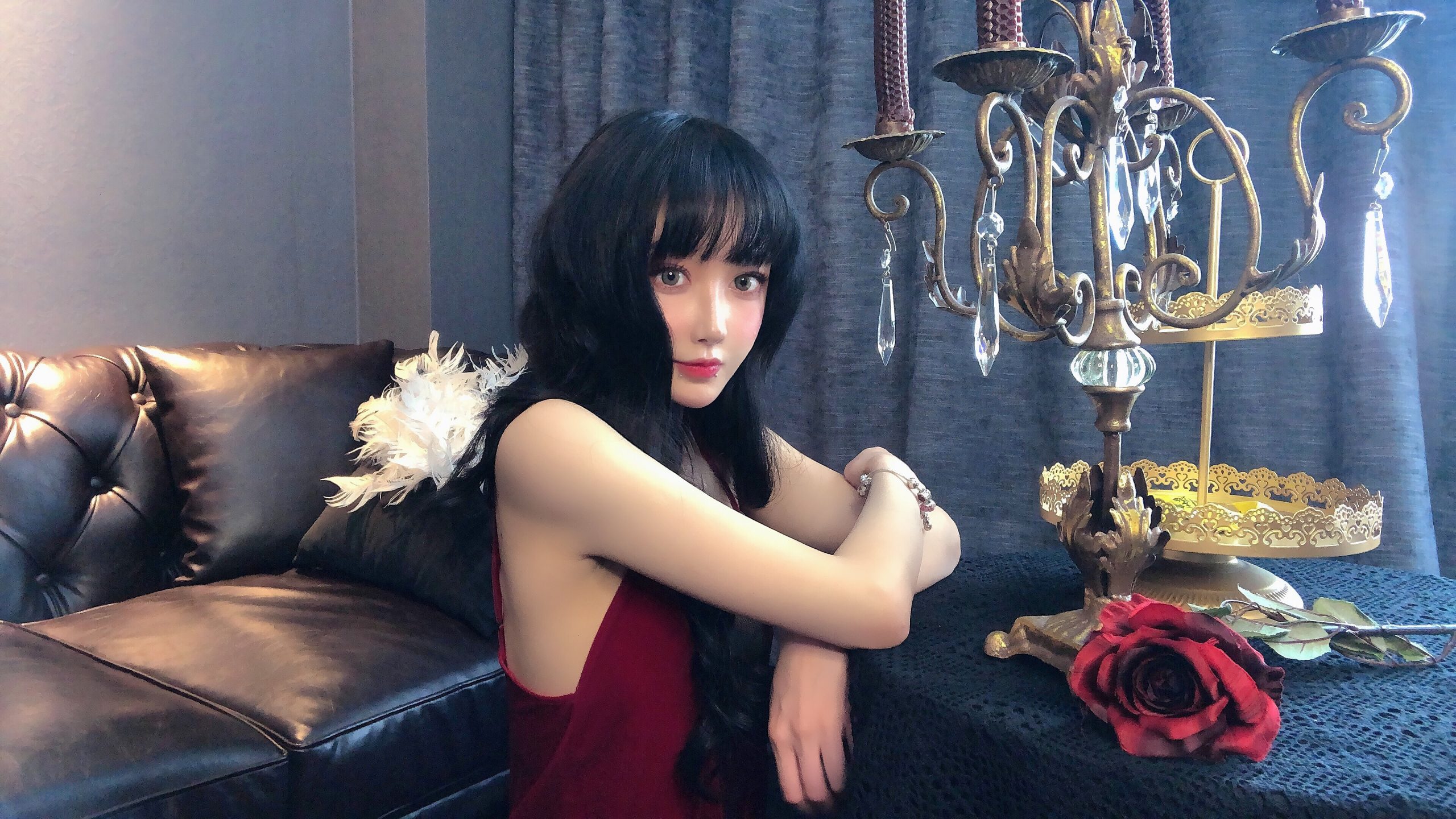 图片[4]-阿包也是兔娘  红丝绒睡衣-慕色阁